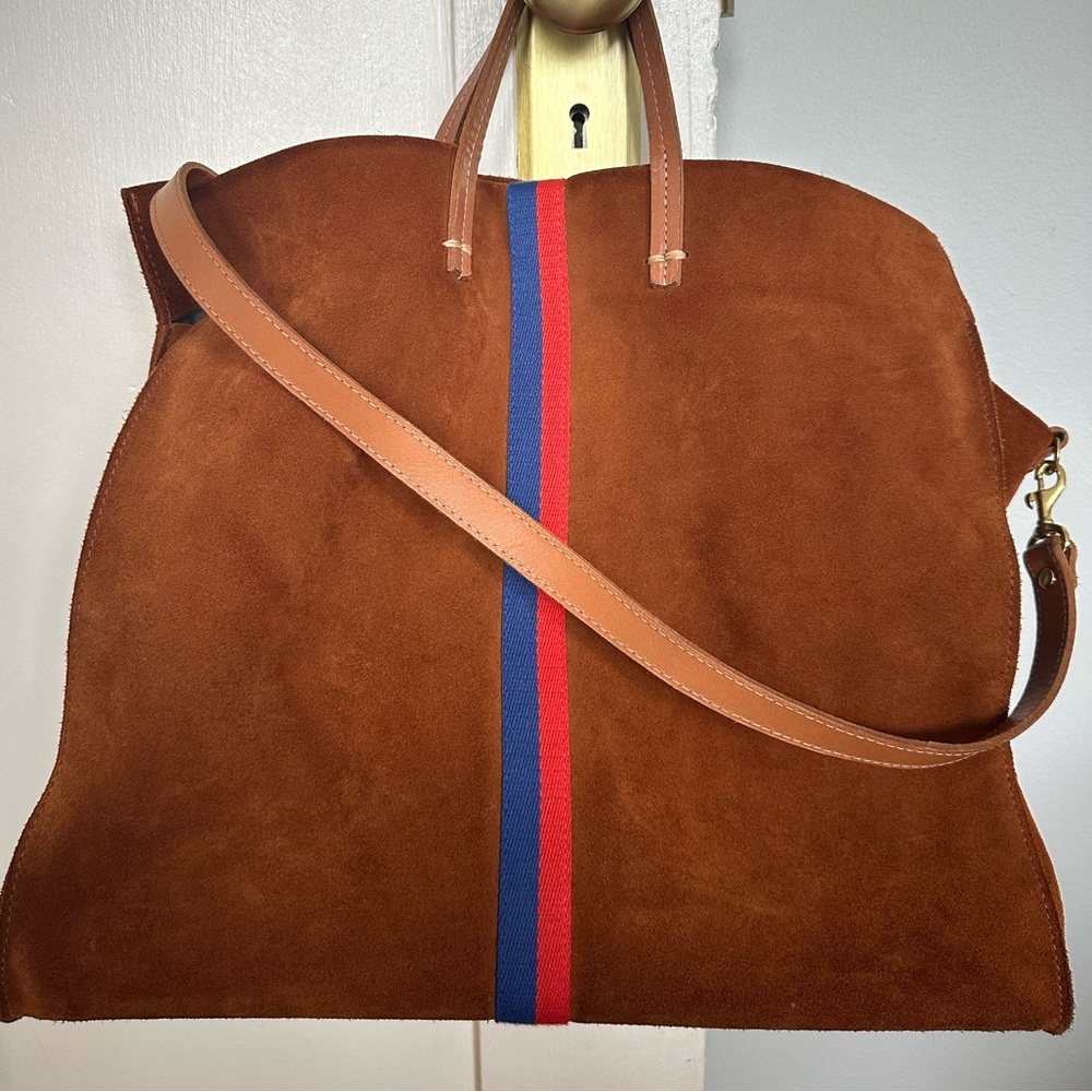 Clare V. Simple Tote, Chestnut Suede